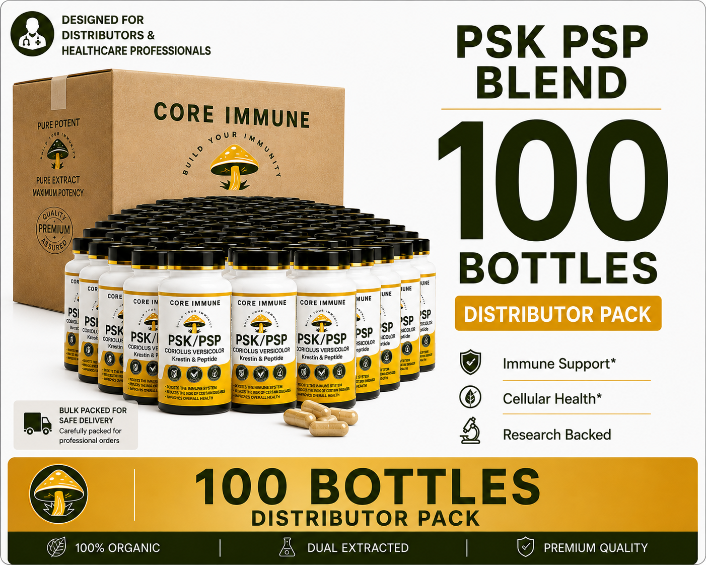 PSK/PSP Dual Extract Blend - Distributor Pack (100 Bottles)