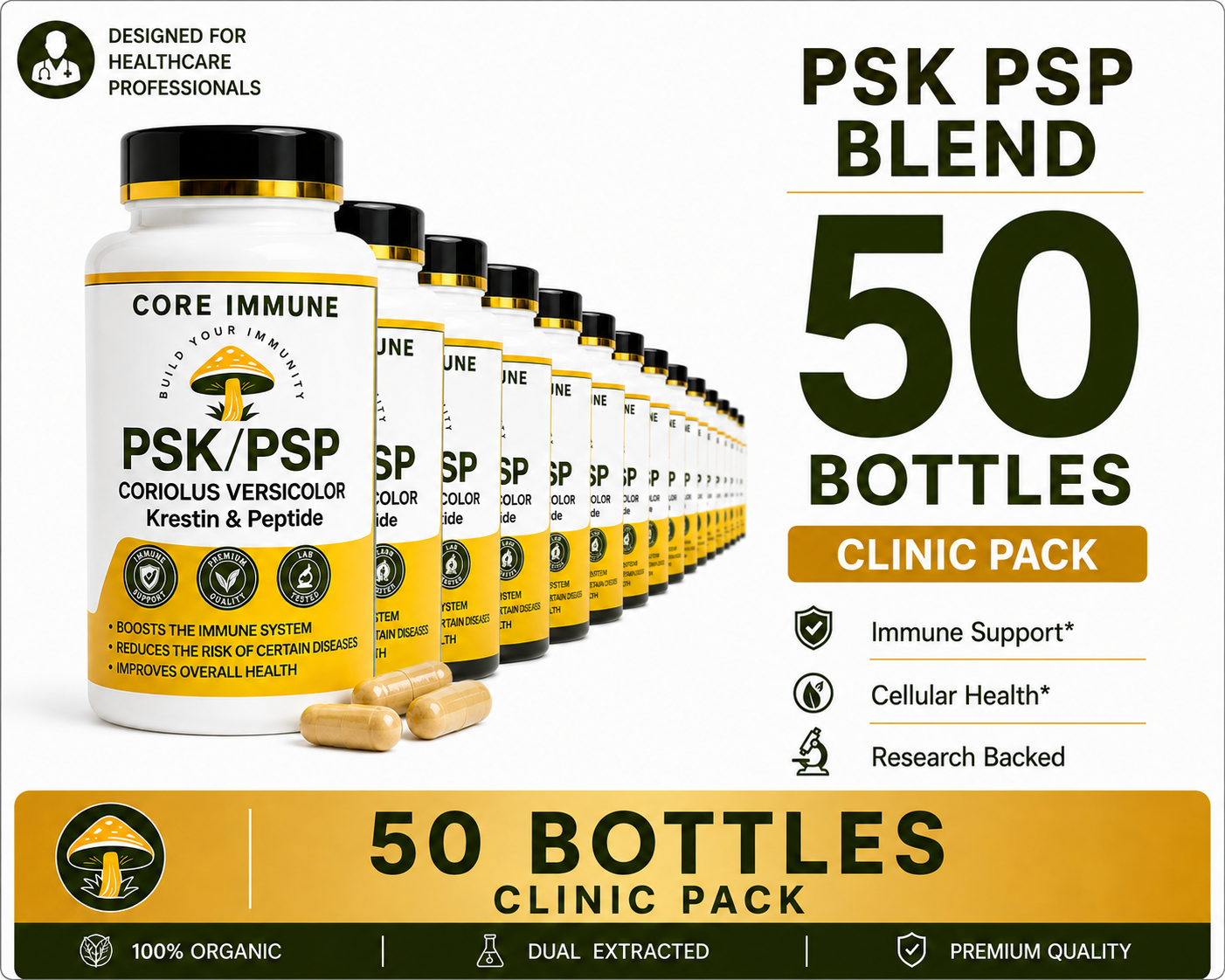 PSK/PSP Dual Extract Blend - Clinic Pack (50 Bottles)